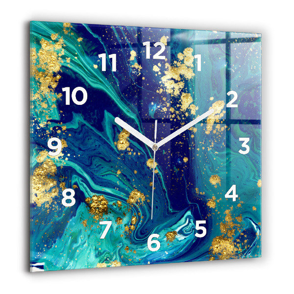 Square wall clock Modern abstraction
