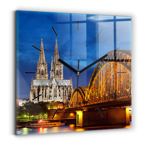 Square wall clock Bridge in Germany