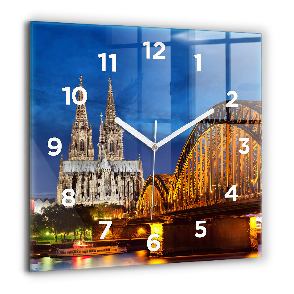 Square wall clock Bridge in Germany