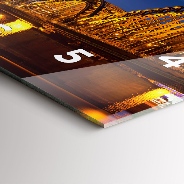 Square wall clock Bridge in Germany