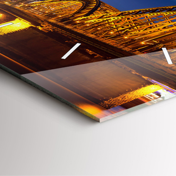 Square wall clock Bridge in Germany