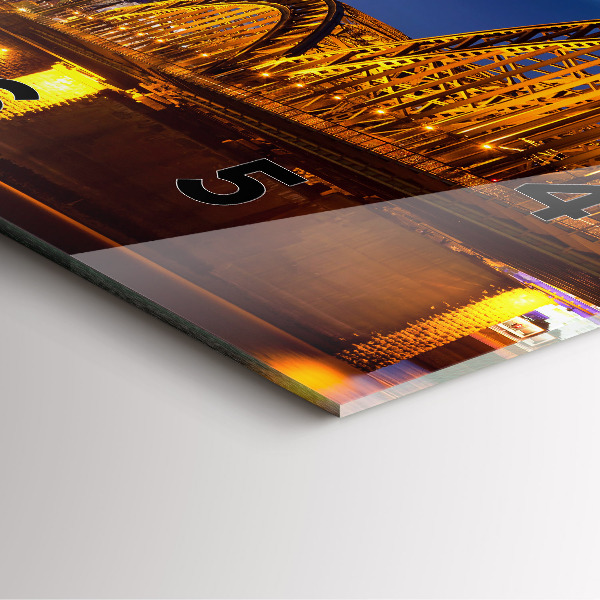 Square wall clock Bridge in Germany