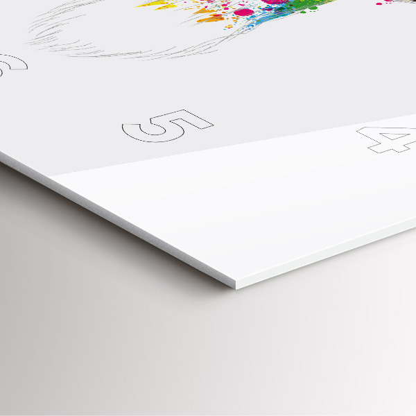 Square wall clock Colorful deer head