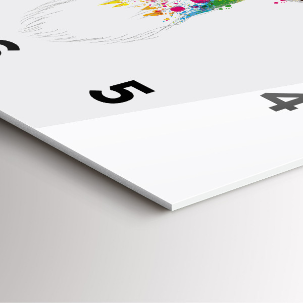 Square wall clock Colorful deer head