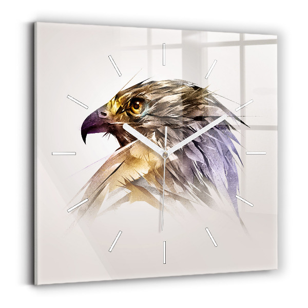 Square wall clock Bird of Predation
