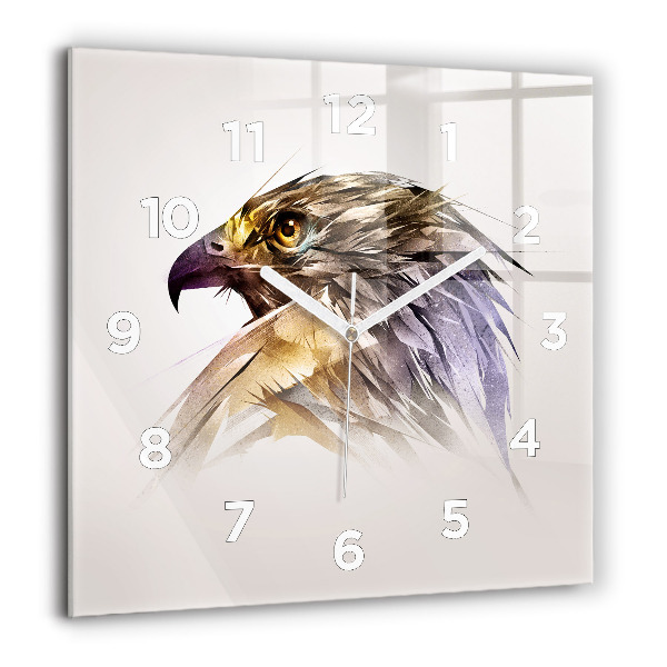Square wall clock Bird of Predation