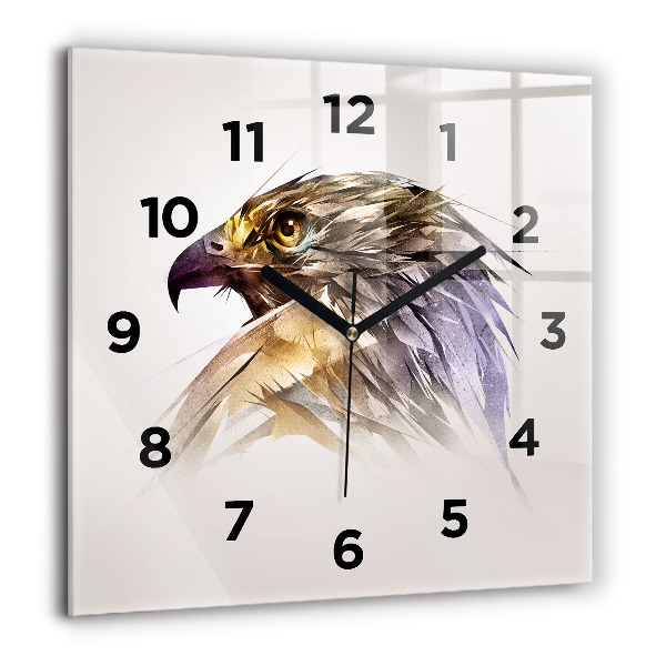 Square wall clock Bird of Predation