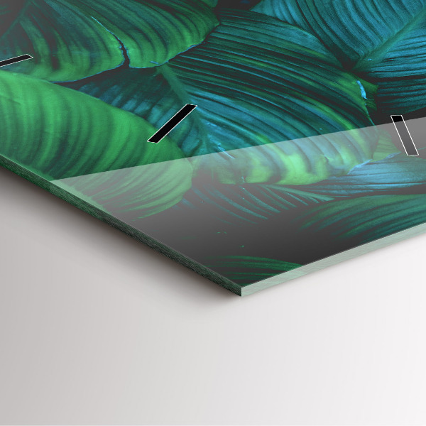 Square wall clock Nature leaves