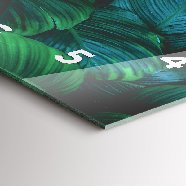 Square wall clock Nature leaves