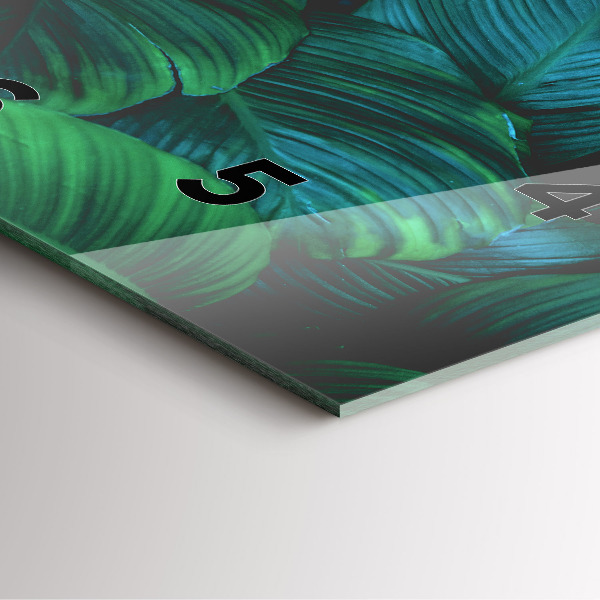 Square wall clock Nature leaves