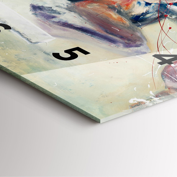 Square wall clock Illustration of galloping horses