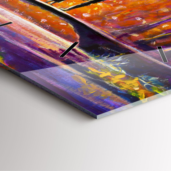 Square wall clock Couple in the forest