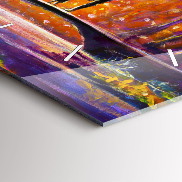 Square wall clock Couple in the forest