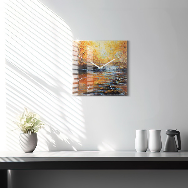 Square wall clock Artistic art