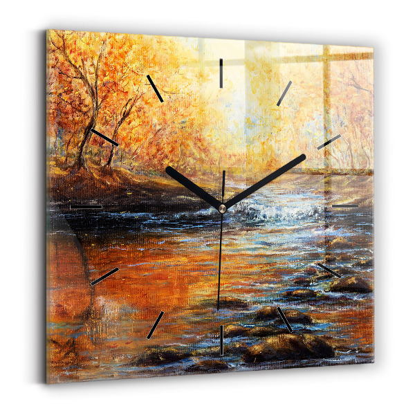 Square wall clock Artistic art