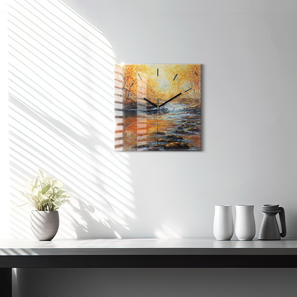 Square wall clock Artistic art