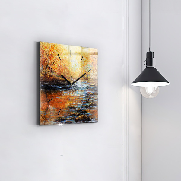 Square wall clock Artistic art