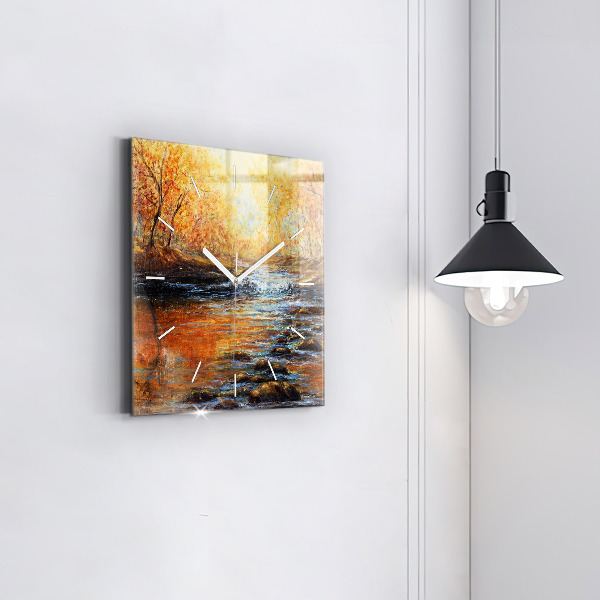 Square wall clock Artistic art