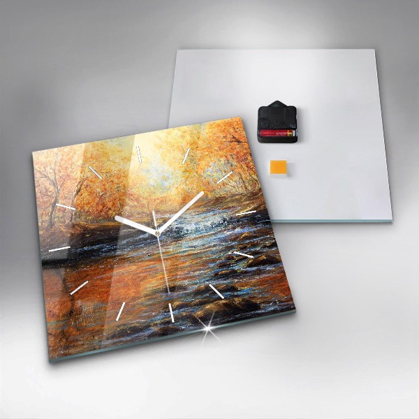 Square wall clock Artistic art