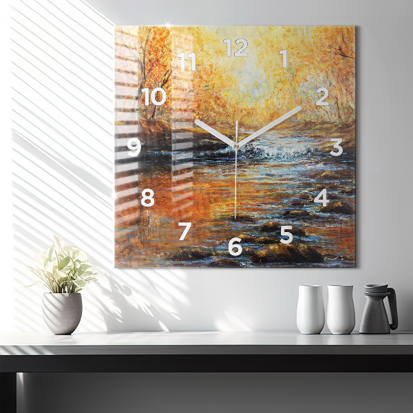 Square wall clock Artistic art