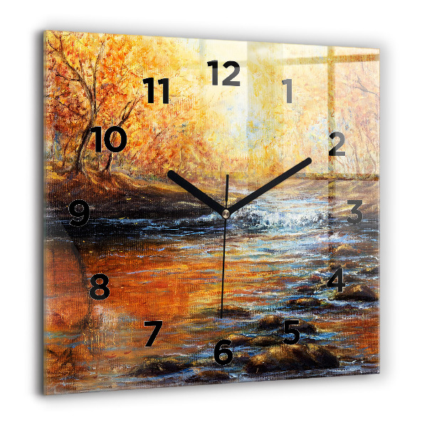 Square wall clock Artistic art