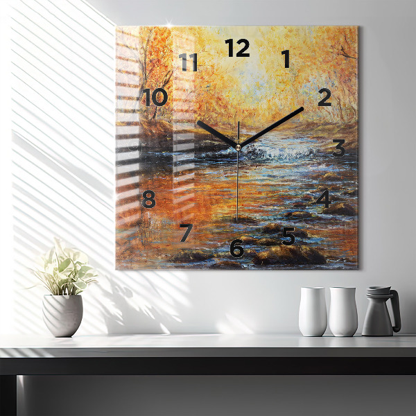 Square wall clock Artistic art