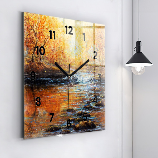 Square wall clock Artistic art