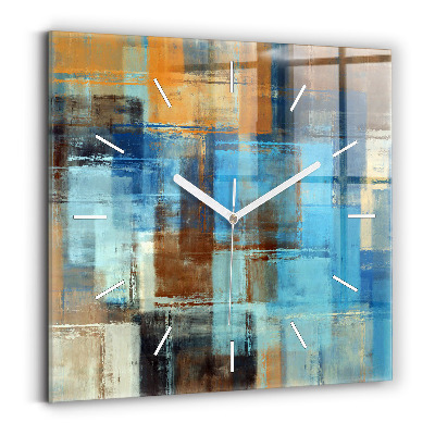 Square wall clock Colorful background - abstract