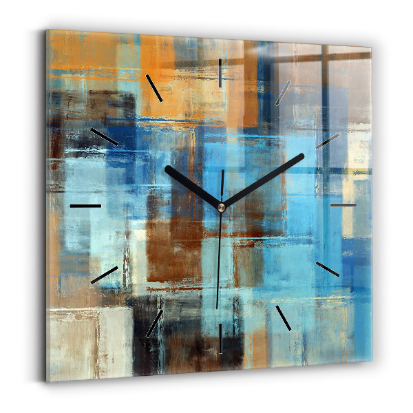 Square wall clock Colorful background - abstract