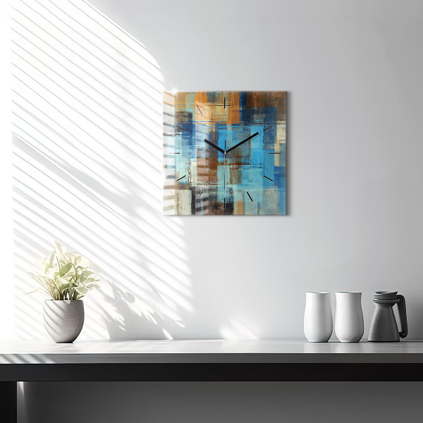 Square wall clock Colorful background - abstract