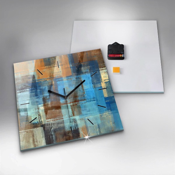 Square wall clock Colorful background - abstract