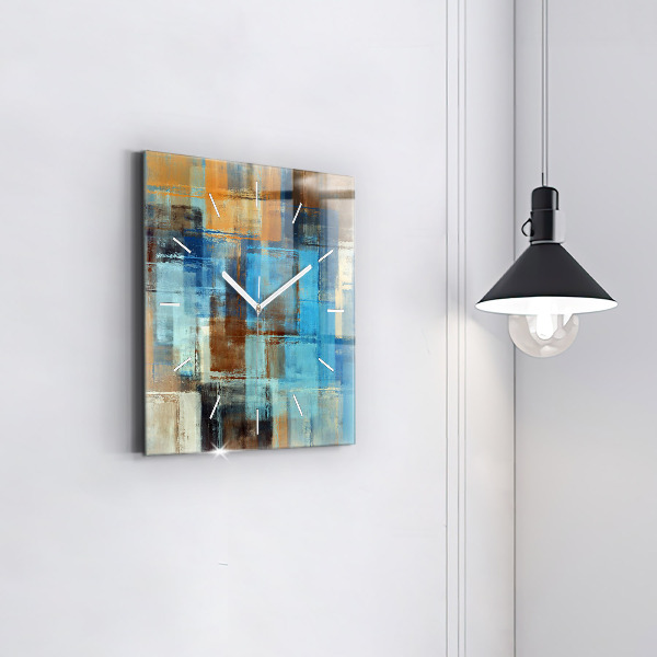 Square wall clock Colorful background - abstract