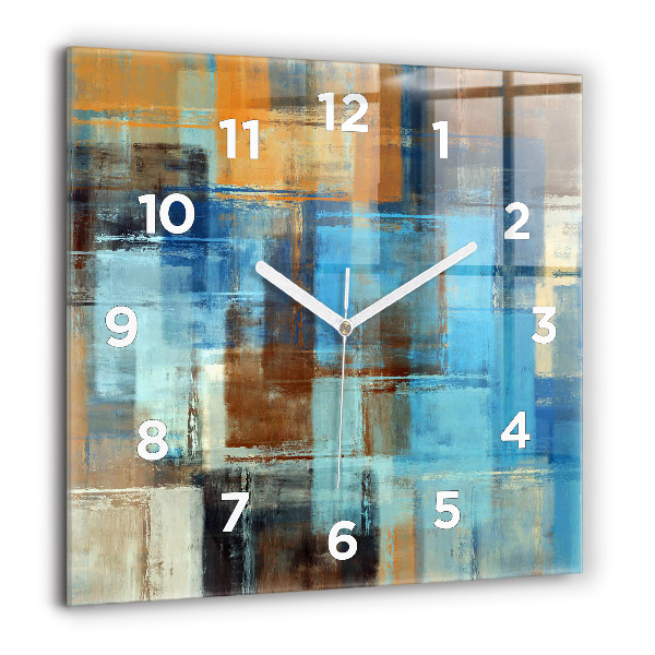 Square wall clock Colorful background - abstract