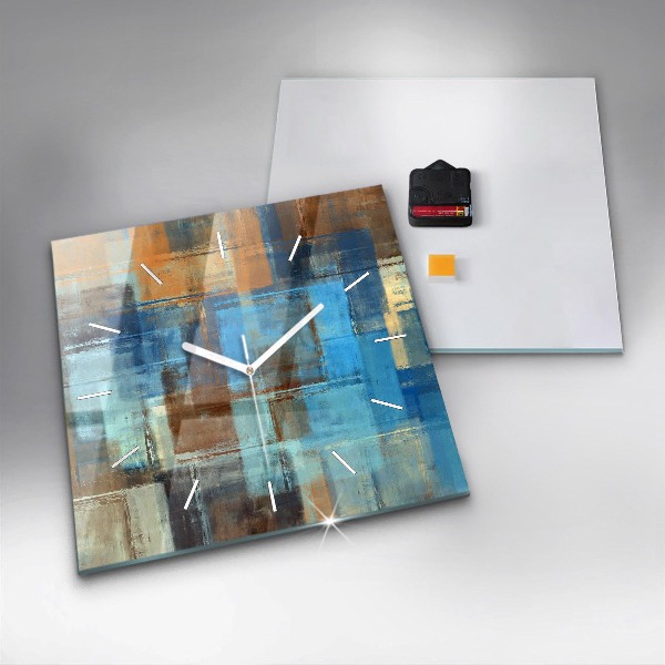 Square wall clock Colorful background - abstract