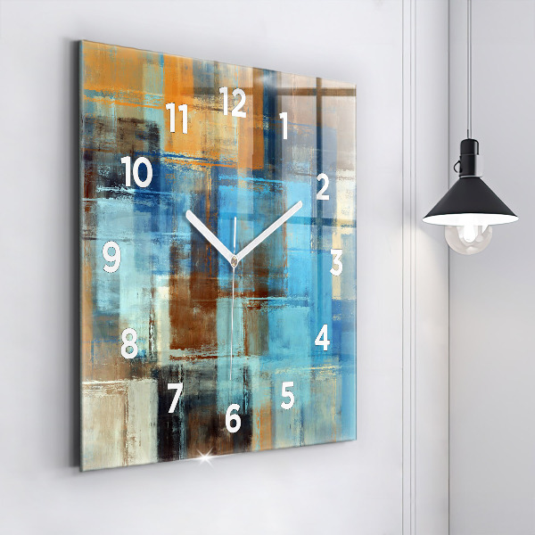 Square wall clock Colorful background - abstract