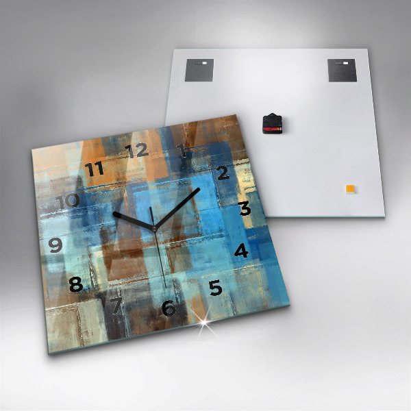 Square wall clock Colorful background - abstract