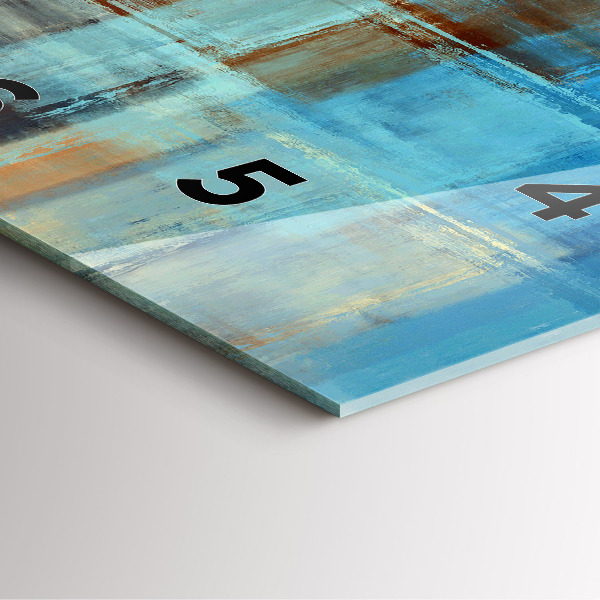 Square wall clock Colorful background - abstract