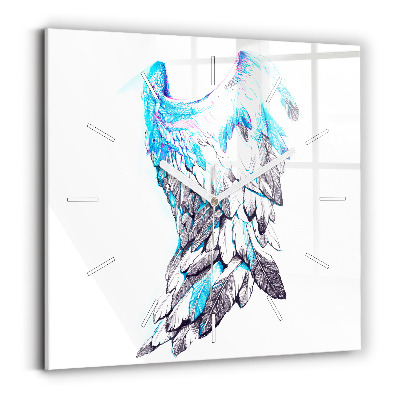 Square wall clock Imitation of bird wings