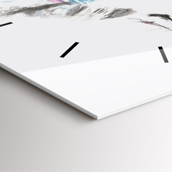 Square wall clock Painted Wolf Profile