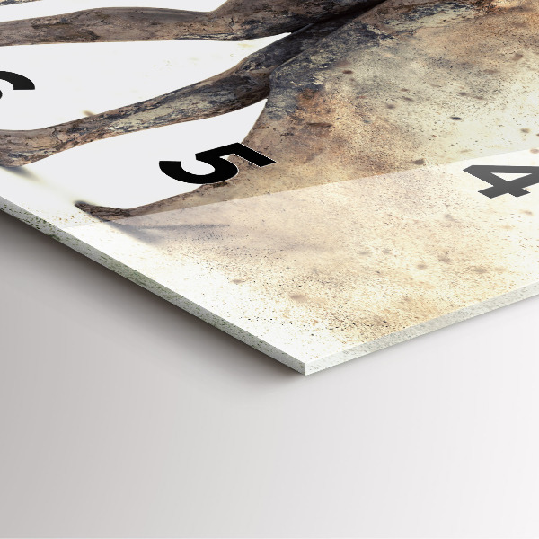 Square wall clock Abstract people sand