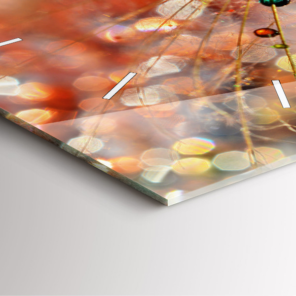 Square wall clock Dandelion with dew