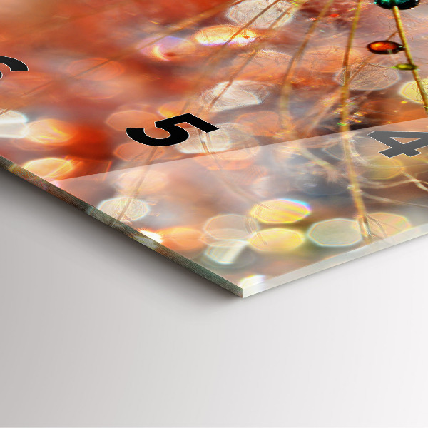 Square wall clock Dandelion with dew