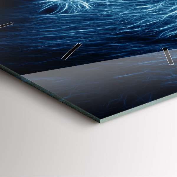 Square wall clock Wild lion