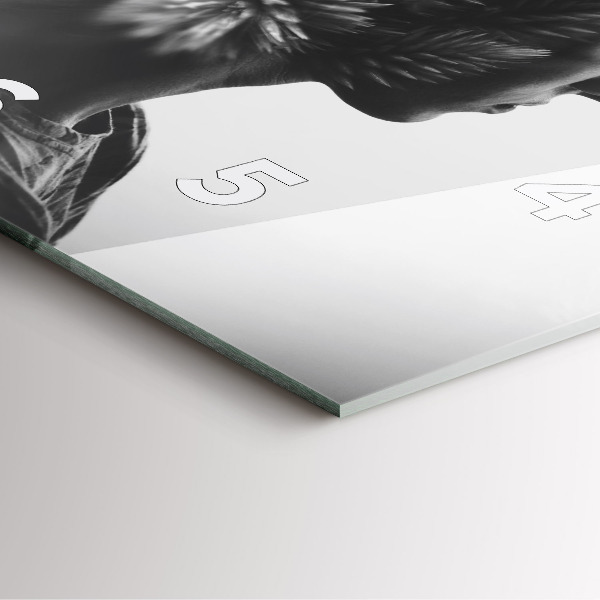 Square wall clock Portrait of a woman