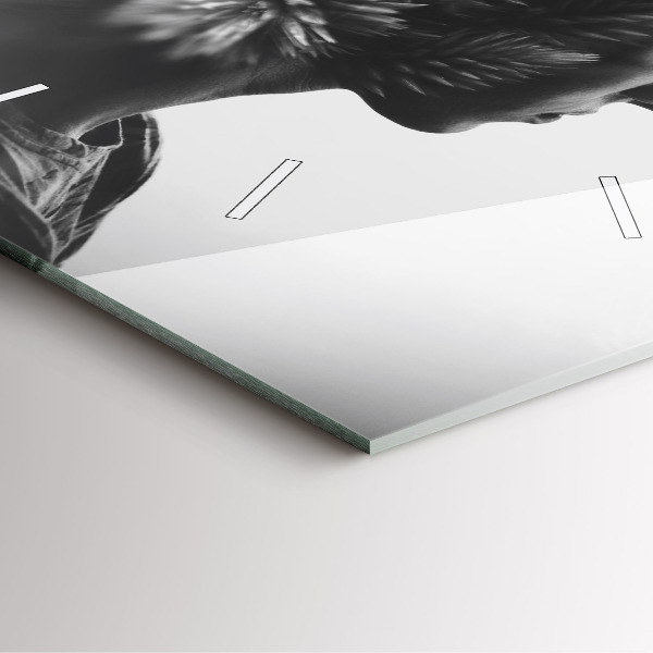 Square wall clock Portrait of a woman