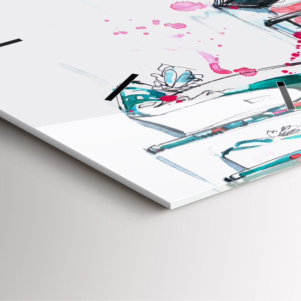 Square wall clock The element of femininity