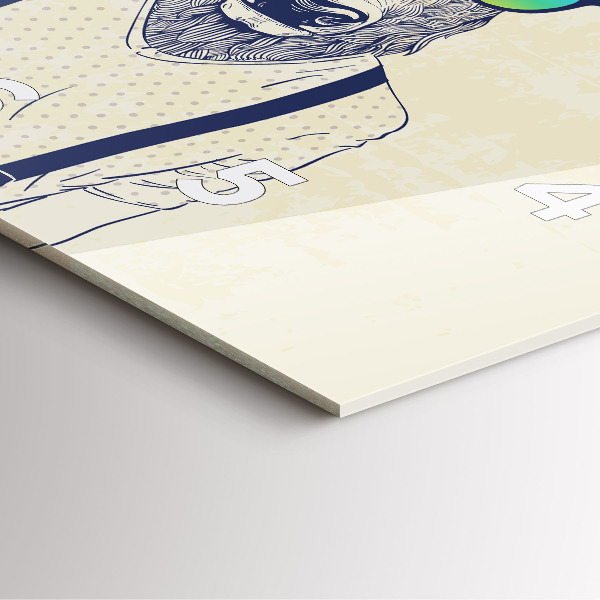 Square wall clock Abstract deer