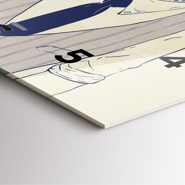 Square wall clock Man with a beard