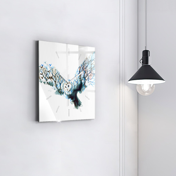 Square wall clock Freedom and nature of birds