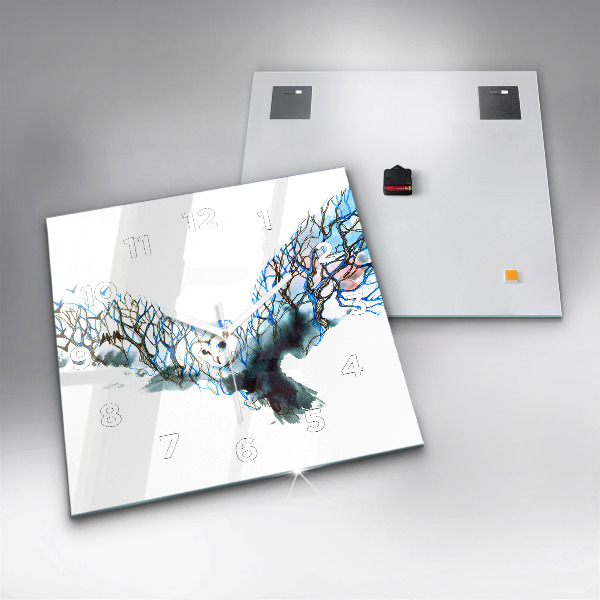 Square wall clock Freedom and nature of birds